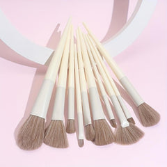 10pcs Makeup Brush Set Synthetic Fiber Eyeshadow Foundation Blush Concealer