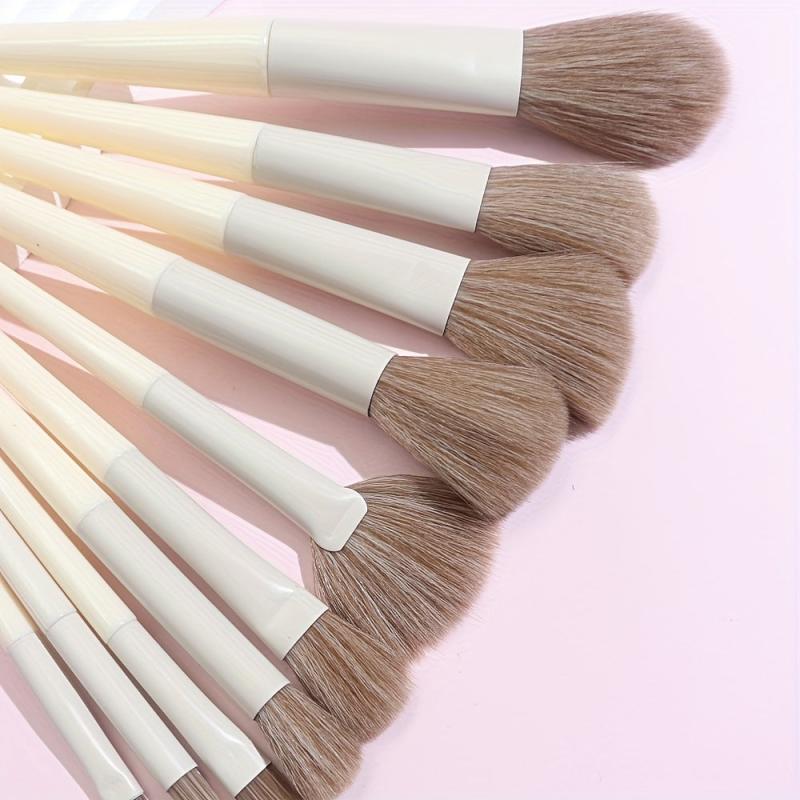 10pcs Makeup Brush Set Synthetic Fiber Eyeshadow Foundation Blush Concealer