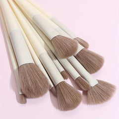 10pcs Makeup Brush Set Synthetic Fiber Eyeshadow Foundation Blush Concealer