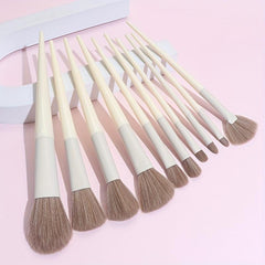 10pcs Makeup Brush Set Synthetic Fiber Eyeshadow Foundation Blush Concealer