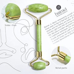 Jade Roller & Gua Sha Set for Skin Care Routine Green