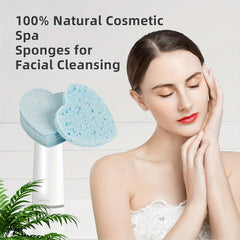 Heart Shape Facial Sponges Compressed Natural Cleansing Pads