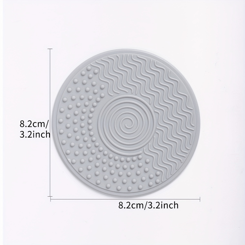 Silicone Makeup Brush Cleaner Pad Portable Clean Brushes Instantly Gray
