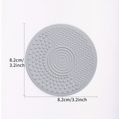 Silicone Makeup Brush Cleaner Pad Portable Clean Brushes Instantly Gray