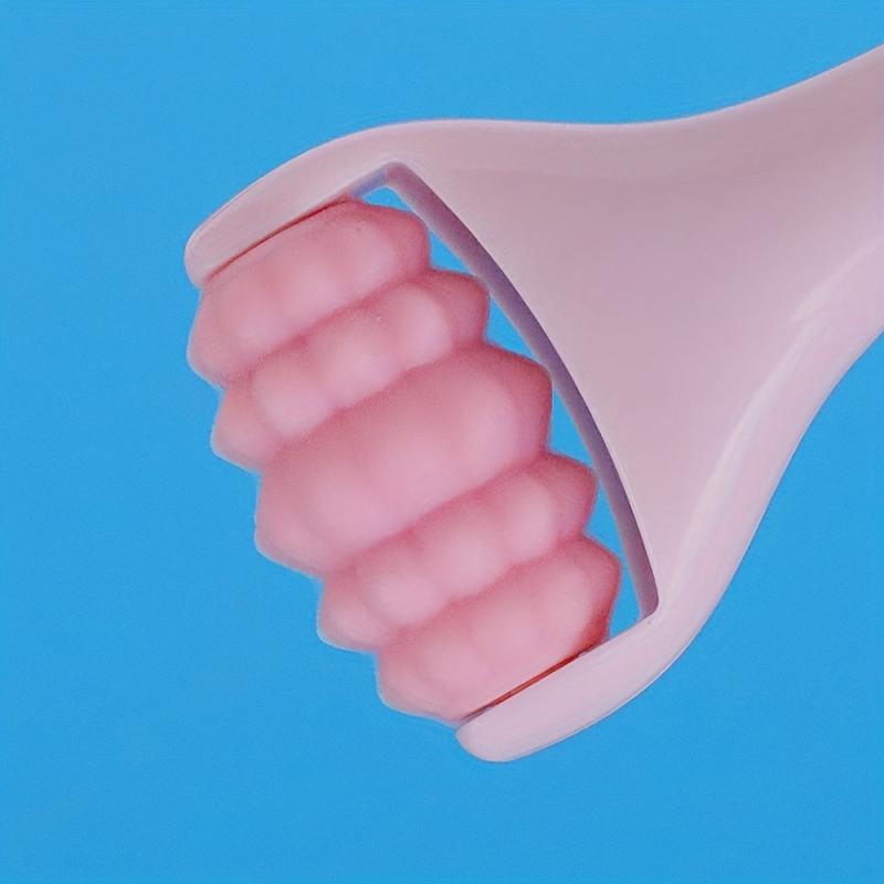 3pcs Pink Eye Massage Roller Silicone Wheel Beauty Tool