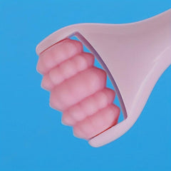 3pcs Pink Eye Massage Roller Silicone Wheel Beauty Tool