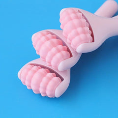 3pcs Pink Eye Massage Roller Silicone Wheel Beauty Tool
