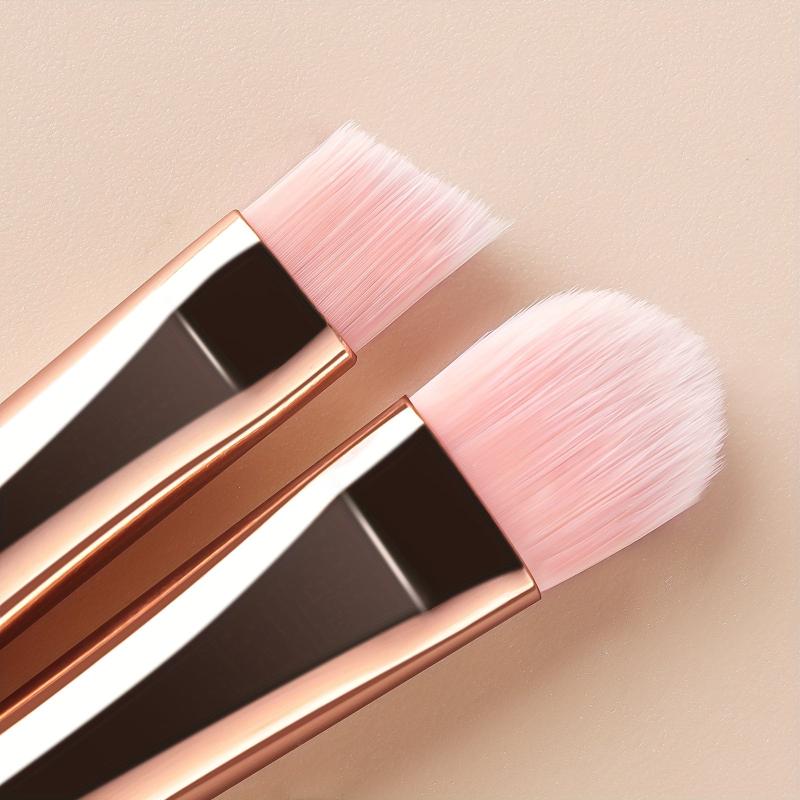 7pcs Pink Crystal Makeup Brushes Set with Synthetic Bristles and Travel Case