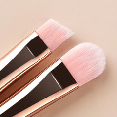 7pcs Pink Crystal Makeup Brushes Set with Synthetic Bristles and Travel Case