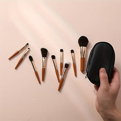 9 Piece Makeup Brushes Set with Brush Bag