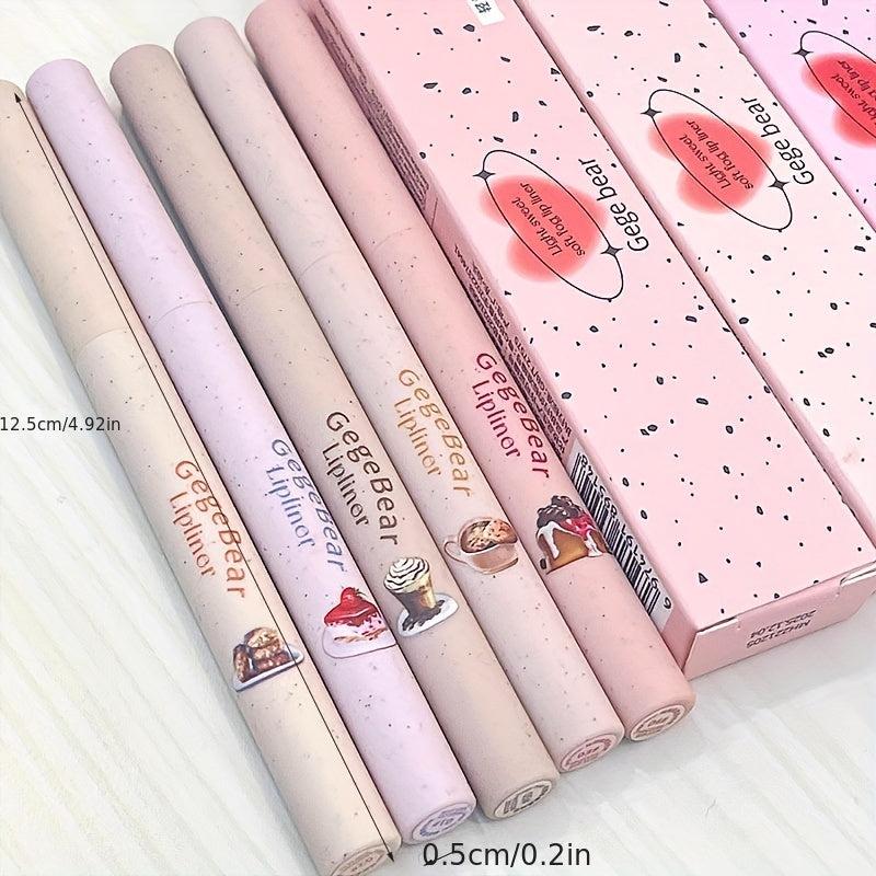 Water Resistant Lip Liner Jojoba Vitamin E Creamy Rose Slide Pen