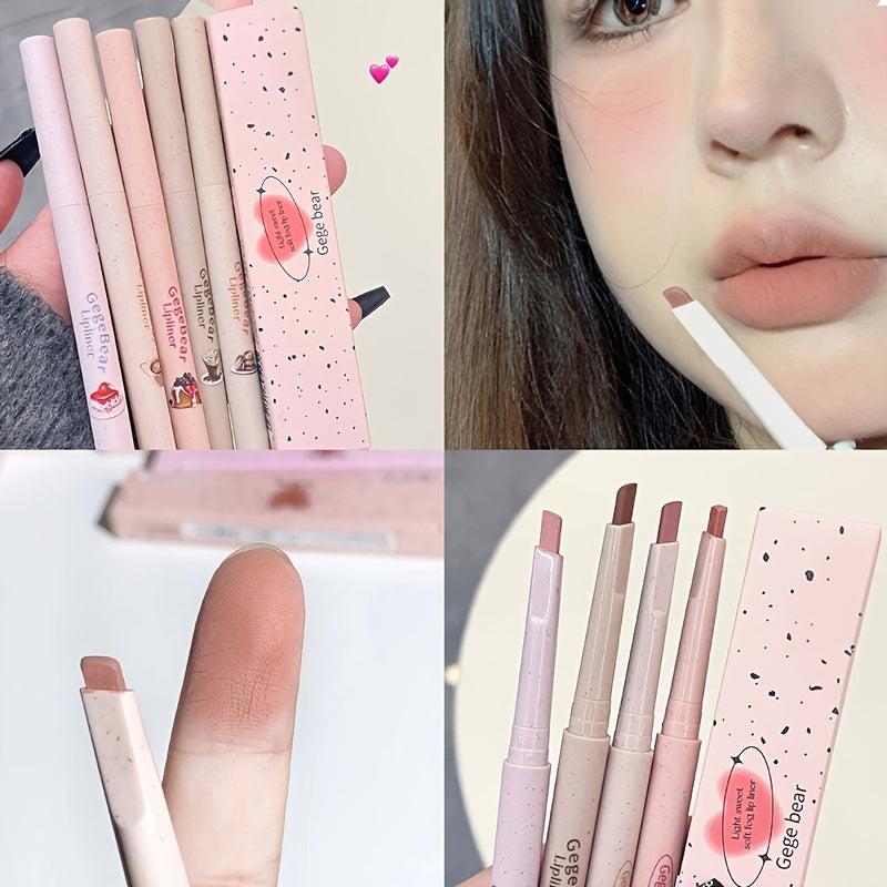 Water Resistant Lip Liner Jojoba Vitamin E Creamy Rose Slide Pen