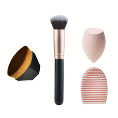 4 Pcs Multifunctional Foundation Brush Set Blush Brush