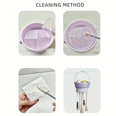Silicone Makeup Brush Cleaner and Drying Rack