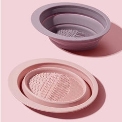 Silicone Makeup Brush Cleanser Mat & Bowl