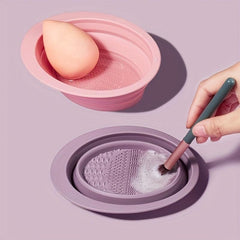 Silicone Makeup Brush Cleanser Mat & Bowl