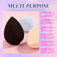 3 Pack Beauty Eggs Gourd Water Drops Makeup Sponge Makeup Eggs Stereo Puff