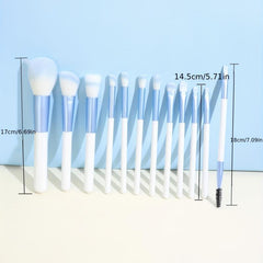12pcs Makeup Brush Set Soft Hair Brushes for Powder Blush Eye Shadow