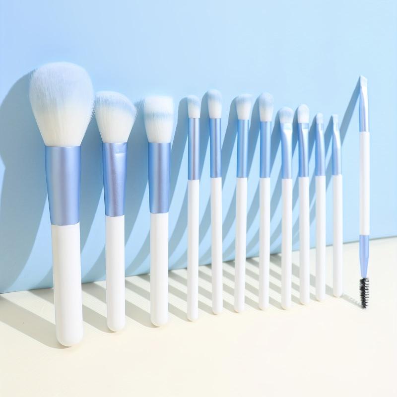 12pcs Makeup Brush Set Soft Hair Brushes for Powder Blush Eye Shadow