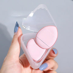 3pcs Mini Powder Puff with Finger Holder and Storage Box