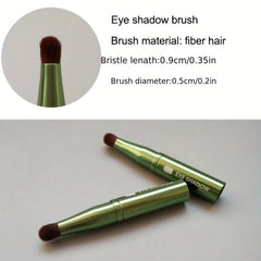 4-In-1 Travel Size Makeup Brush Set Eyeshadow, Eyebrow, Spoolie, Lip Brushes
