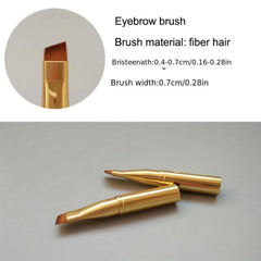 4-In-1 Travel Size Makeup Brush Set Eyeshadow, Eyebrow, Spoolie, Lip Brushes