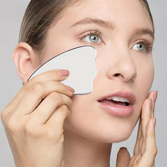 Stainless Steel Heart-Shaped Gua Sha Facial Tool for Skin Tightening & Massage
