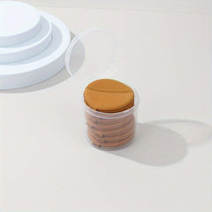 7pcs Powder Puff in Storage Box, Soft Makeup Sponge