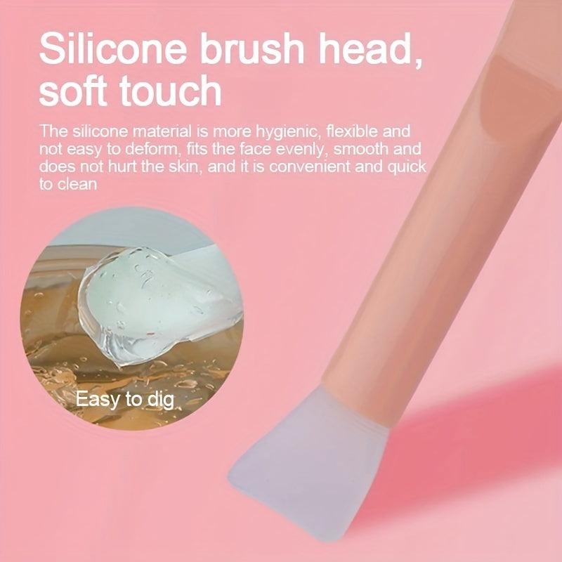 1PC Double Head Silicone Brush Face Mask Glue Stirring Stick Easy To Clean