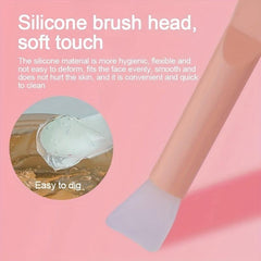 1PC Double Head Silicone Brush Face Mask Glue Stirring Stick Easy To Clean