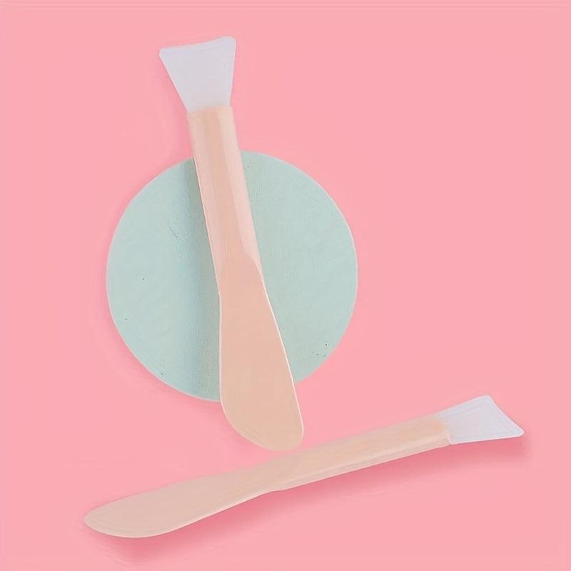 1PC Double Head Silicone Brush Face Mask Glue Stirring Stick Easy To Clean