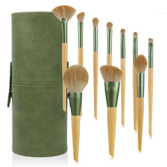 10pcs Makeup Brush Kit Eyeshadow Foundation Blush Highlighter Eyebrow