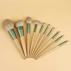 10pcs Makeup Brush Kit Eyeshadow Foundation Blush Highlighter Eyebrow