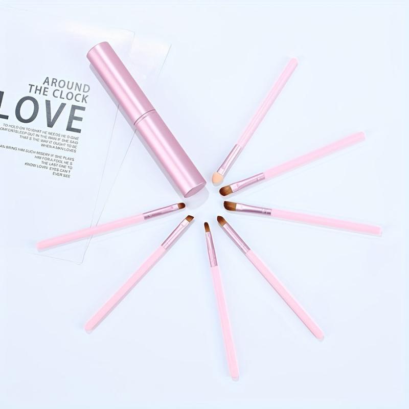 7PC Eye Makeup Brush Set Concealer Eyebrow Lip Eyeshadow Nose Beauty Tool