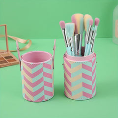 10pcs Gradient Makeup Brush Set With Storage Bucket Case