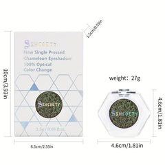Monochromatic Chameleon Eyeshadow Palette, Sparkle Green Eyeshadow Powder