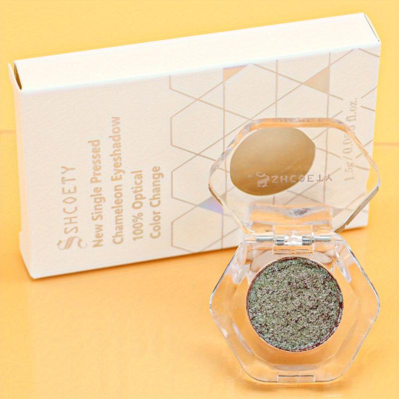 Monochromatic Chameleon Eyeshadow Palette, Sparkle Green Eyeshadow Powder