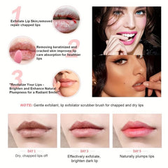 30pcs Double Sided Lip Scrub Brush Soft Silicone Exfoliator 3 Colors