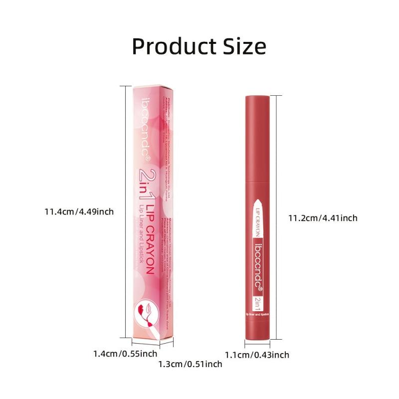 Matte Lip Crayon Dual Use Lip Liner Lipstick Pencil