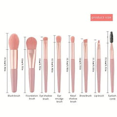12 Pcs Makeup Brushes Set with Beauty Accessories
