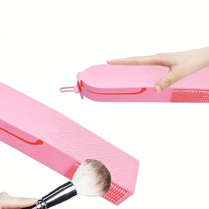 Silicone Travel Makeup Brush Shelf Portable Storage Box