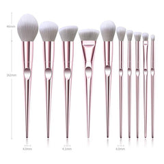 10 Pcs Makeup Brush Set with Bag Professional Cosmetic Brush Tools