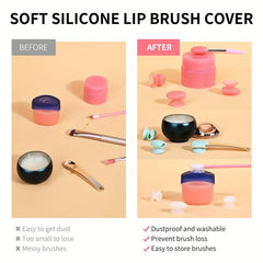Soft Silicone Lip Brush Cover for Lipstick Lip Gloss Lip Balm - 6/12pcs