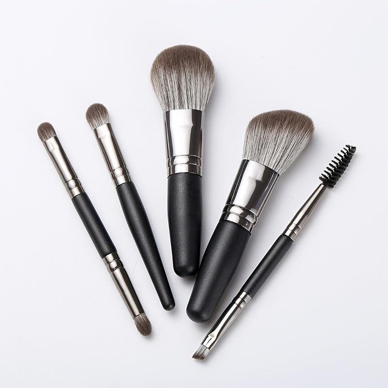 5 pcs Portable Mini Makeup Brush Set for Eyes, Face, and Lips