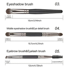 5 pcs Portable Mini Makeup Brush Set for Eyes, Face, and Lips