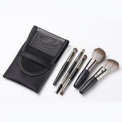 5 pcs Portable Mini Makeup Brush Set for Eyes, Face, and Lips