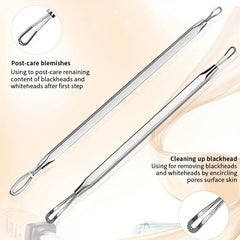 6 Pcs Blackhead Remover Tool Kit for Acne Removal with Leather Bag