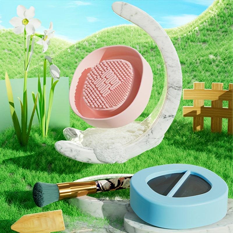 Makeup Brush Dry Cleaning Sponge Box Quick Wash Brush Box
