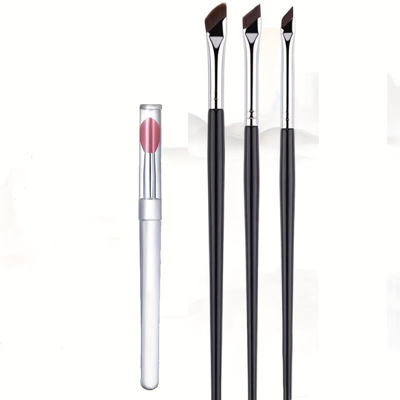 4pcs Lip & Eye Makeup Brush Kit Precision Lipstick Smudge Brush