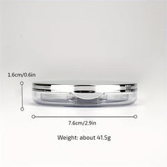 Round Makeup Sponge Mini Containers Powder Puff Storage Box With Mirror